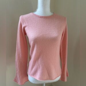 White + Warren Pink Cashmere Long Sleeve Sweater size Small